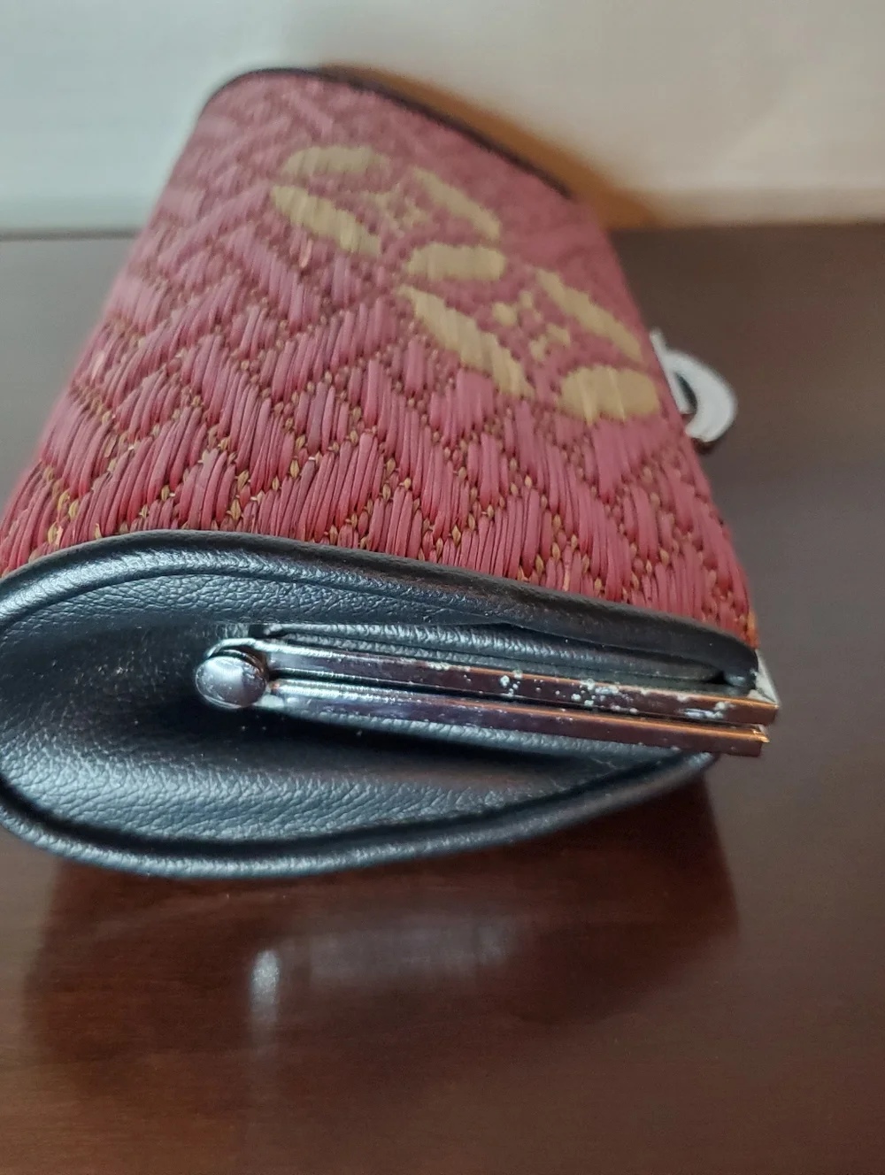 Vintage Japanese Igusa (Woven Grass) Kimono Clutch